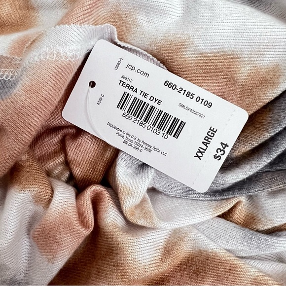 Flirtitude Active Tie Dye Pullover Crop Top Long Sleeves Reverse Seam Detail New - Picture 14 of 16